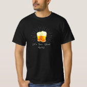 T-shirt C'est tes lunettes de bière Shout Mate sur le noir (Devant)
