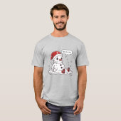 T-shirt C'est un bonhomme de neige fondu (Devant entier)