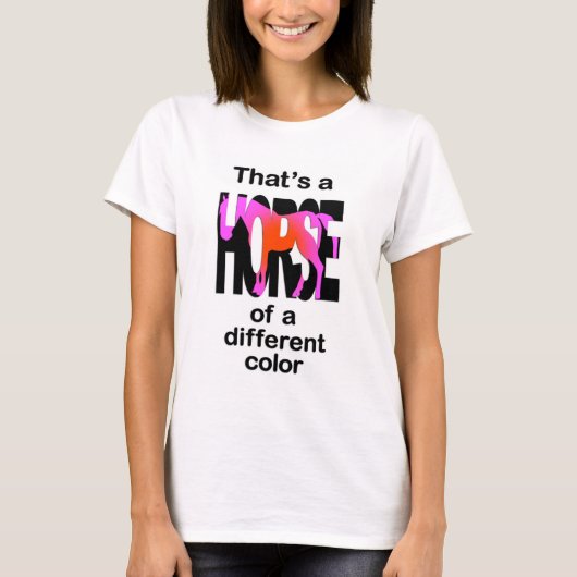 T-shirt C'est un cheval d'une couleur différente (Devant)
