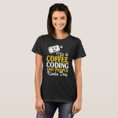 T-shirt C'est un code du café et personne n'aime le progra (Devant entier)