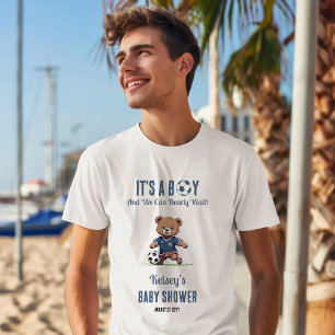 T-shirt C'est un garçon Bearly Wait Soccer Player Baby sho