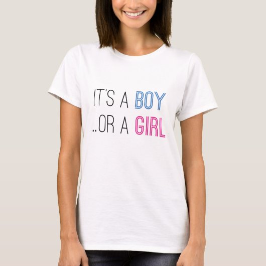 T-shirt C'est un garçon ou une fille (Devant)