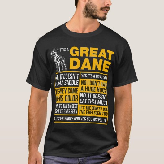 T-shirt C'Est Un Grand Amoureux des chiens Dane Funny Cade (Devant)