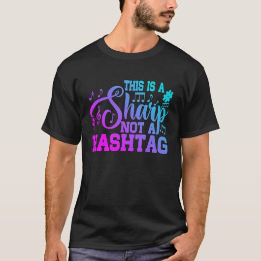 T-shirt C'Est Un Sharp Pas Un Hashtag (Devant)