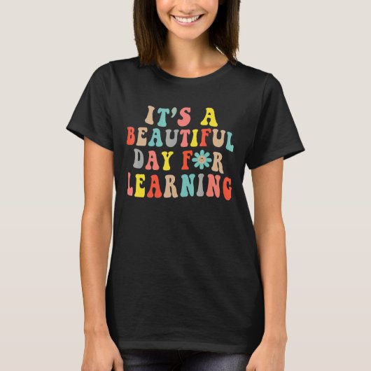 T-shirt C'est une belle journée pour apprendre Retro Teach (Devant)