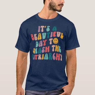 T-shirt C'est une belle journée pour masquer la femme patr