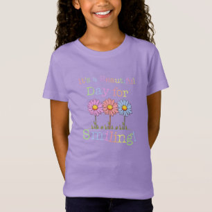 T-Shirt C'est une belle journée pour sourire Graphique - F