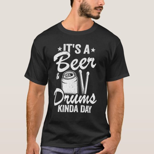 T-shirt C'est une bière et des tambours Percussionniste de (Devant)