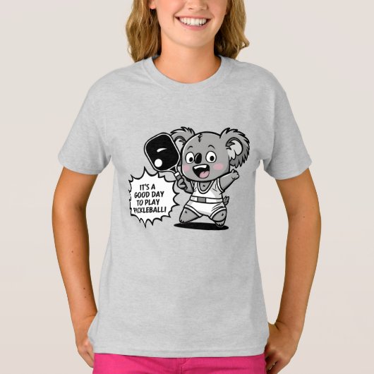 T-shirt C'est une bonne journée pour jouer au Pickleball (Devant)