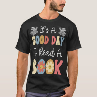 T-shirt C'est une bonne journée pour lire un livre Retro S