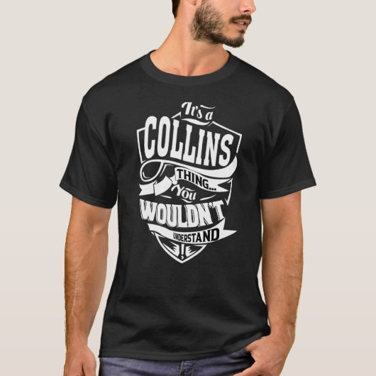 T-shirt C'est une chose Collins (Devant)