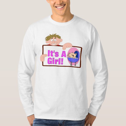 T-shirt C'est une fille (Devant)