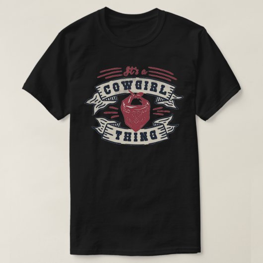 T-shirt C'est une fille pays Western Wild West Farmer Ran (Design devant)