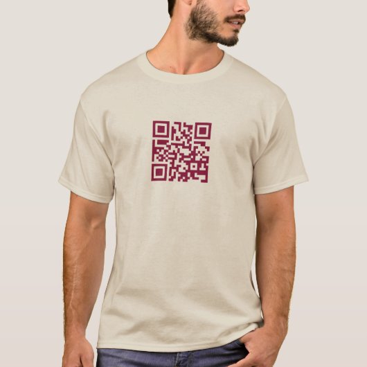 T-shirt c'est une framboise foncée de code de QR… (Devant)