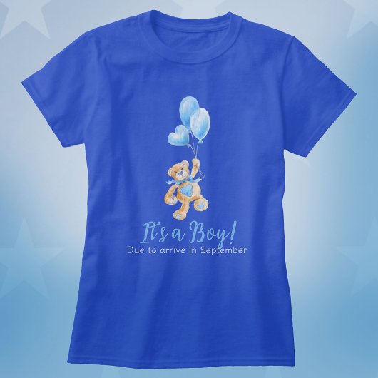 T-shirt C'est une grossesse d'un garçon, mois de grossesse