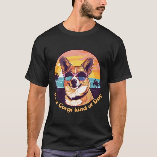 T-shirt C'est une journée de Corgi (Devant)