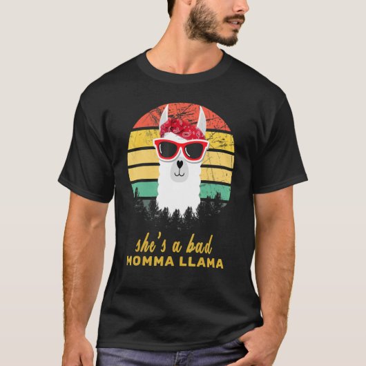 T-shirt C'est une mauvaise maman Llama Fuuny Llama (Devant)
