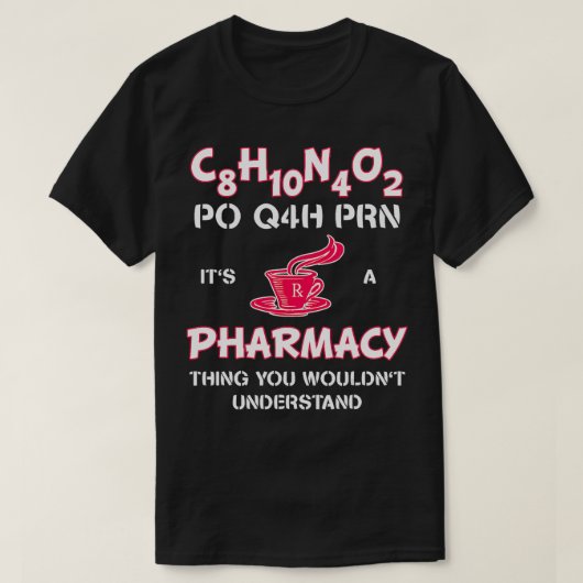 T-shirt C'est une pharmacie Pharm Tech Caféine (Design devant)