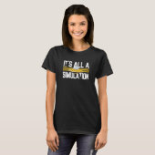 T-shirt C'Est Une Simulation Ancienne Conspiration Alien L (Devant entier)