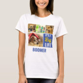T-shirt C'est une vie rude Personalized Dog Pet Photo Coll (Devant)