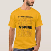 T-shirt C'est votre tour d'inspirer l'inspiration textuell (Devant)