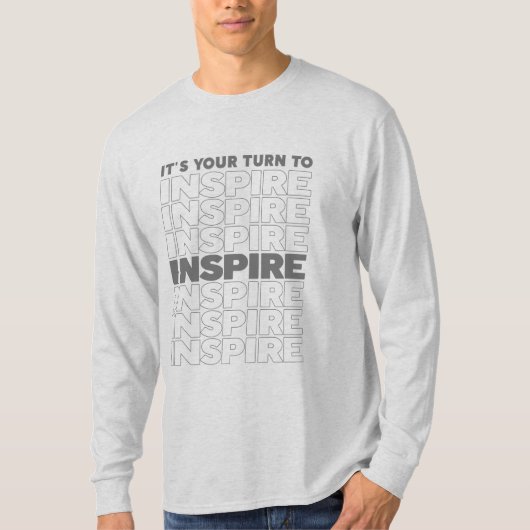 T-shirt C'est votre tour d'inspirer l'inspiration textuell (Devant)