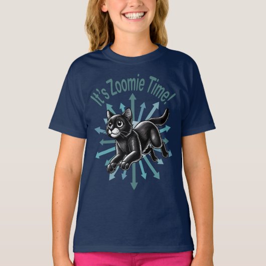 T-shirt C'est Zoomie Time Black Cat (Devant)