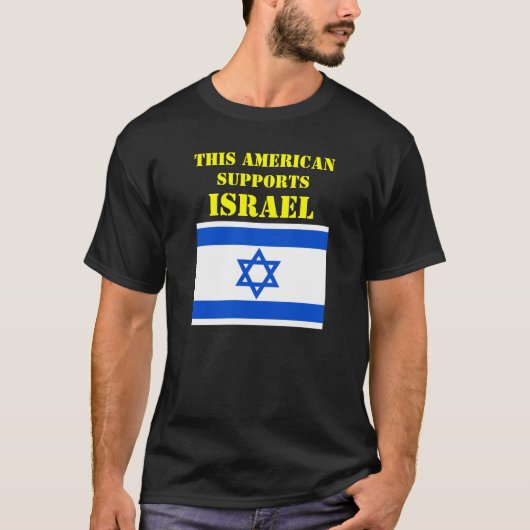 T-SHIRT CET AMÉRICAIN SOUTIENT ISRAËL (Devant)