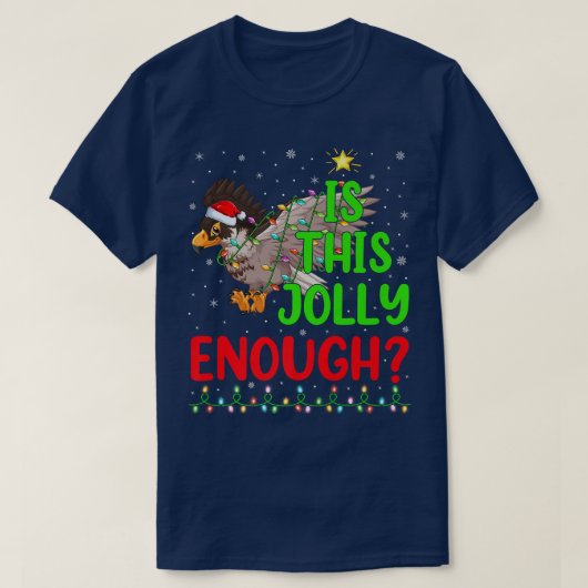 T-shirt Cet Arbre De Noël Drôle Est Ce Faucon Assez Jolly  (Design devant)