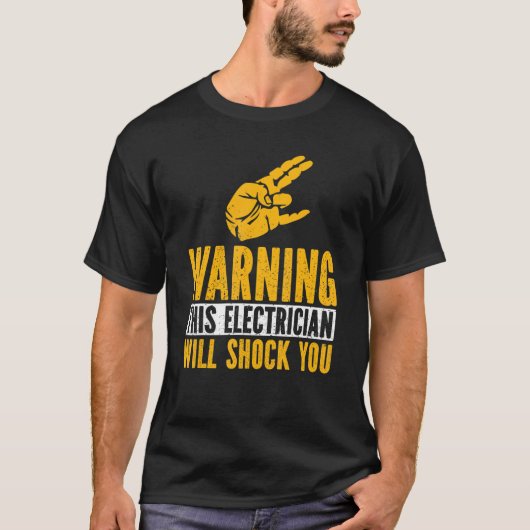 T-shirt Cet Électricien Vous Choquera Construction Elec (Devant)