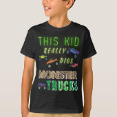 T-shirt Cet Enfant A Vraiment Digéré Des Camions Monster (Devant)