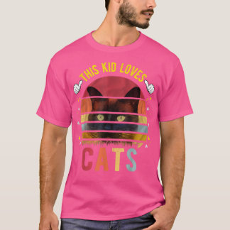 T-shirt Cet Enfant aime Chats Garçons et Filles Cadeau Cha