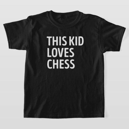 T-shirt Cet Enfant Aime Le Joueur D'Échecs (Poser)