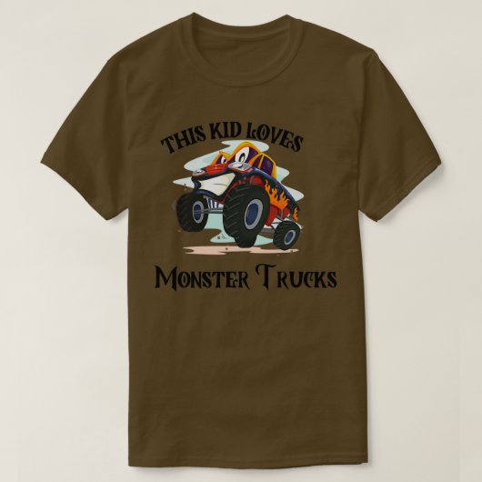 T-shirt Cet Enfant Aime Les Camions Monster Cadeau Adorabl (Design devant)
