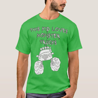 T-shirt Cet Enfant aime les camions monstres 14