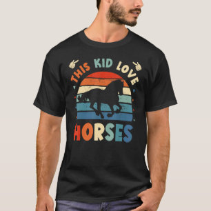 T-shirt Cet Enfant Aime Les Chevaux Équitation Rider Ranch