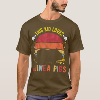 T-shirt Cet Enfant Aime Les Guinéens Chiens Garçons Et Fil