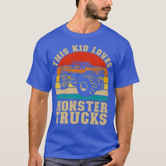 T-shirt Cet Enfant aime Monster Trucks Cool Vintage Monste