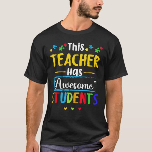 T-shirt Cet Enseignant A Étudiants Magnifiques Sensibilisa (Devant)