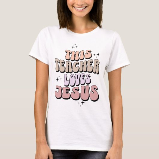 T-shirt Cet enseignant aime Jésus (Devant)