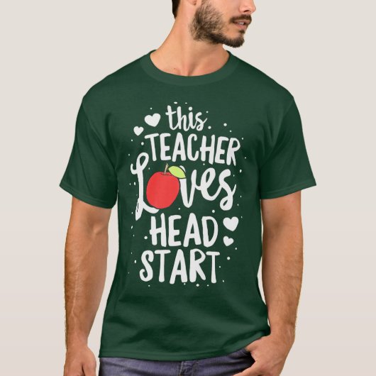 T-shirt Cet Enseignant aime le Head Start Petite enfance (Devant)