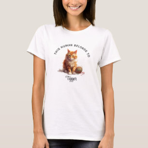 T-shirt Cet Homme Appartient Au Chat Personnalisé