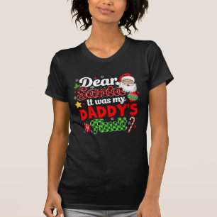 T-shirt C'était la faute de mon père Noël de famille amusa