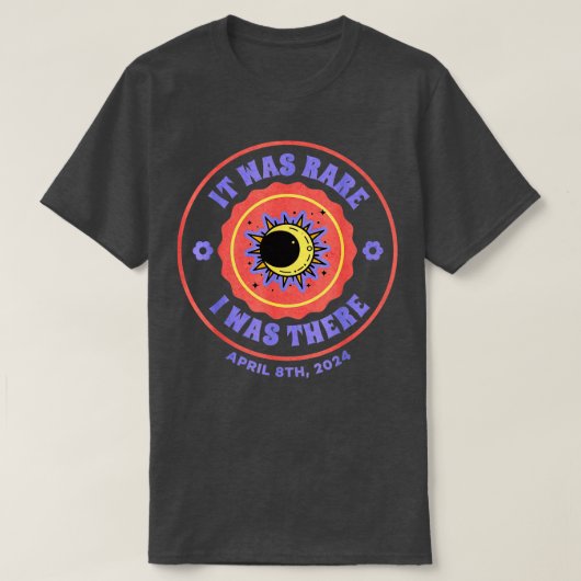 T-shirt C'était rare que j'étais là à l'éclipse 2024 (Design devant)