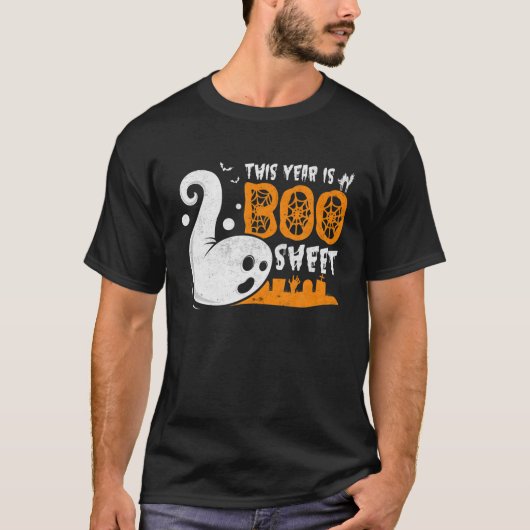 T-shirt Cette année est Boo Sheet - Ghost Halloween mème c (Devant)