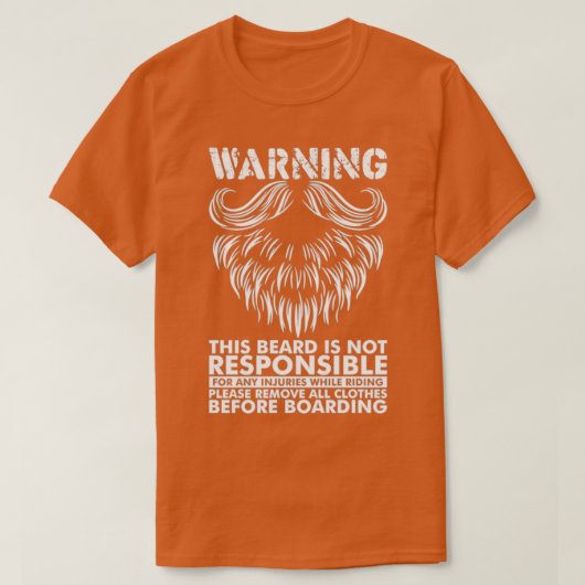 T-shirt Cette barbe n'est pas responsable (Design devant)