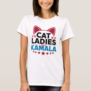 T-shirt Cette chatte sans enfants pour Kamala