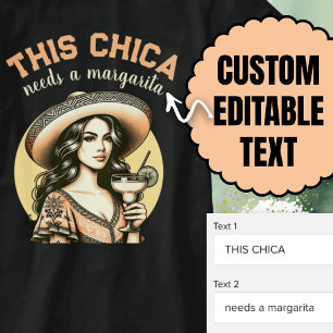 T-shirt Cette Chica A Besoin D'Une Fête De Margarita