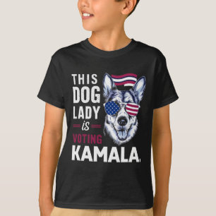 T-shirt Cette Dame De Chien Vote Kamala