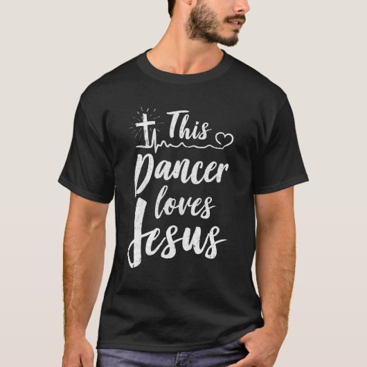 T-shirt Cette danseuse aime la danse chrétienne de Jésus (Devant)